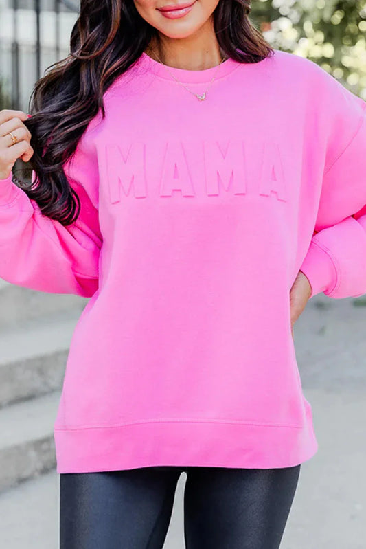 Mama Letter Drop Shoulder Sweatshirt